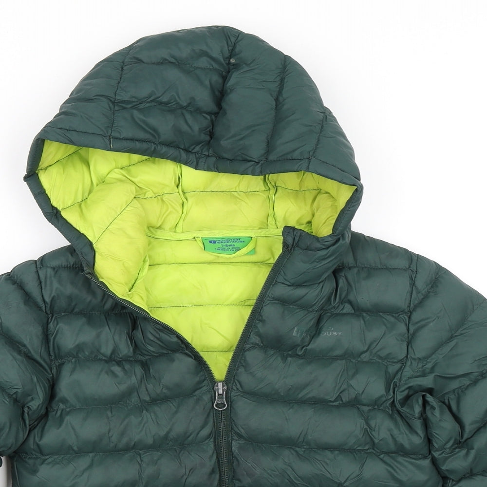 Mountain Warehouse Boys Green   Puffer Jacket Coat Size 7-8 Years