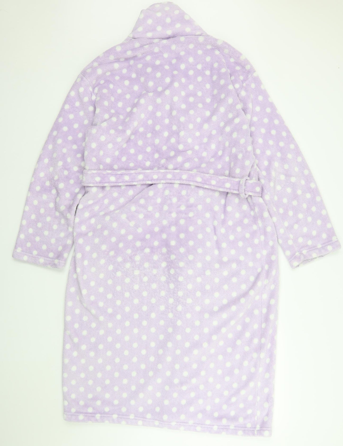 F&F Womens Purple Polka Dot  Top Robe Size M