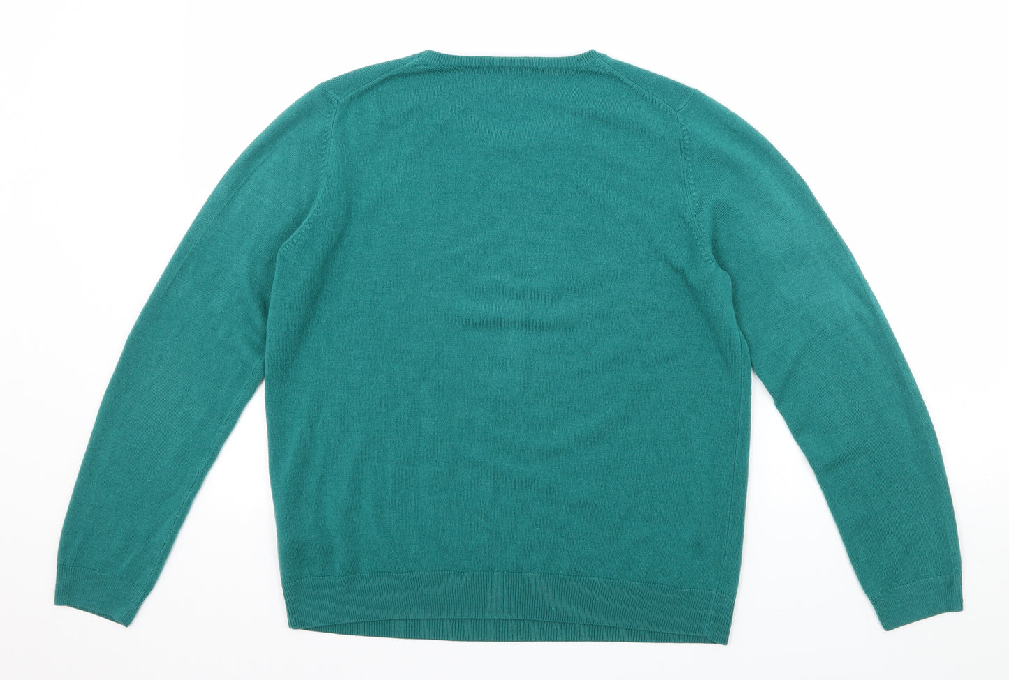 M&S Womens Green  Knit Pullover Jumper Size 14
