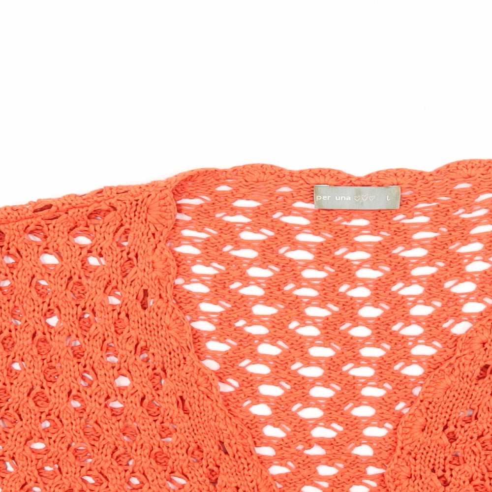 Marks & Spencer Womens Orange  Knit Shrug Jumper Size L