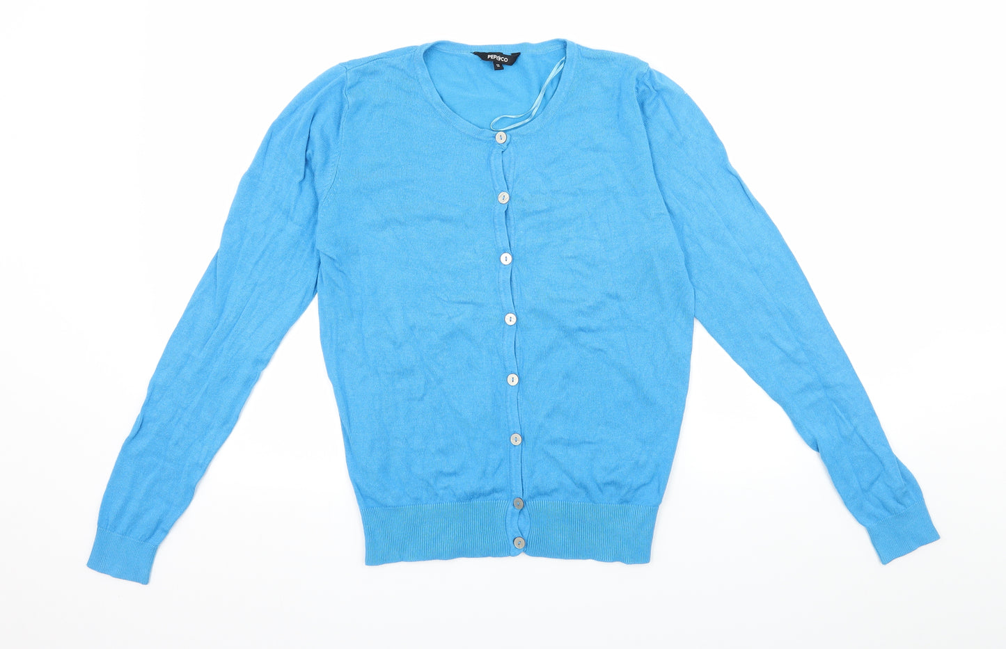 PEP&CO Womens Blue  Knit Cardigan Jumper Size 12