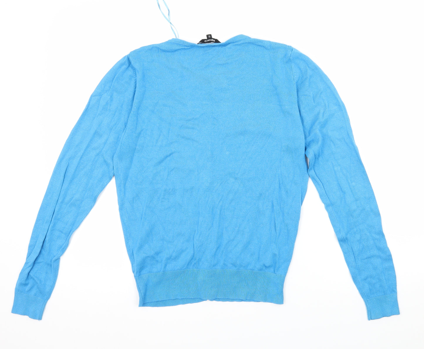 PEP&CO Womens Blue  Knit Cardigan Jumper Size 12