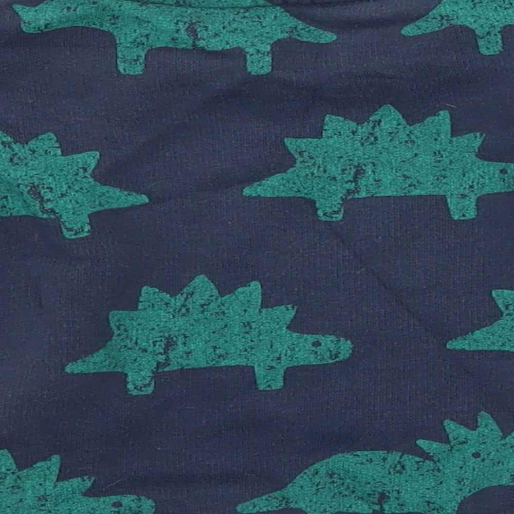 M&S Boys Blue Geometric Jersey Pullover Jumper Size 6-9 Months  - Dinosaur