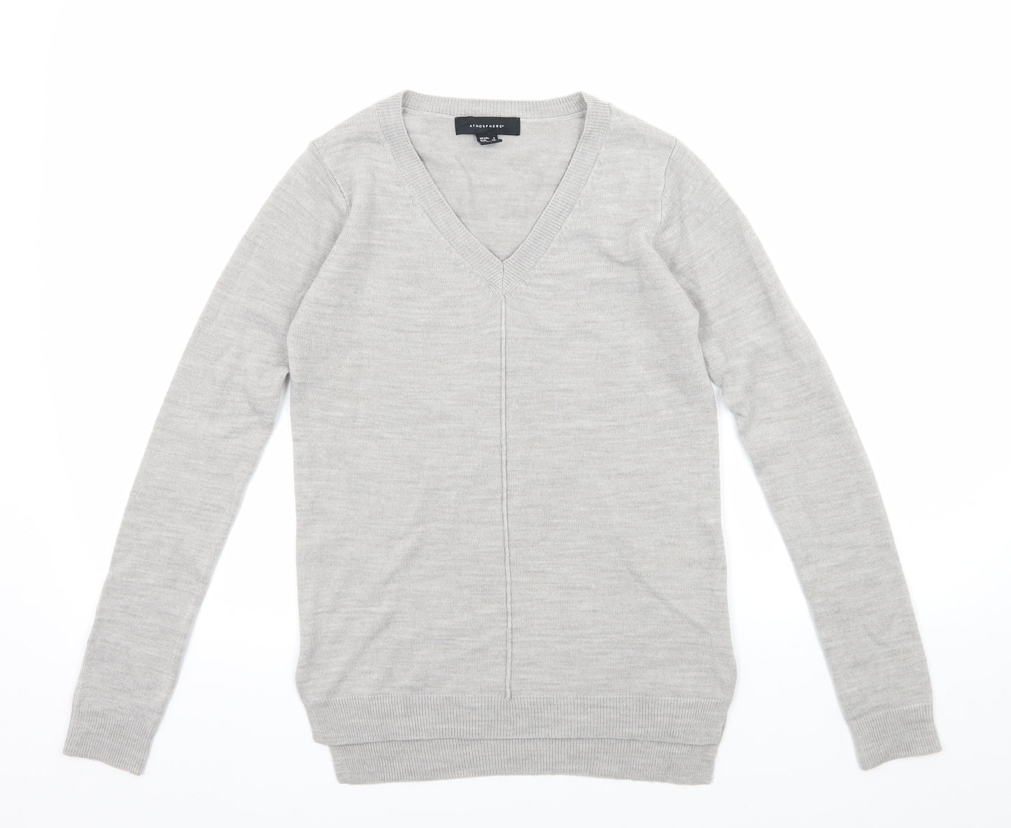 Atmosphere Womens Grey  Knit Pullover Jumper Size 4