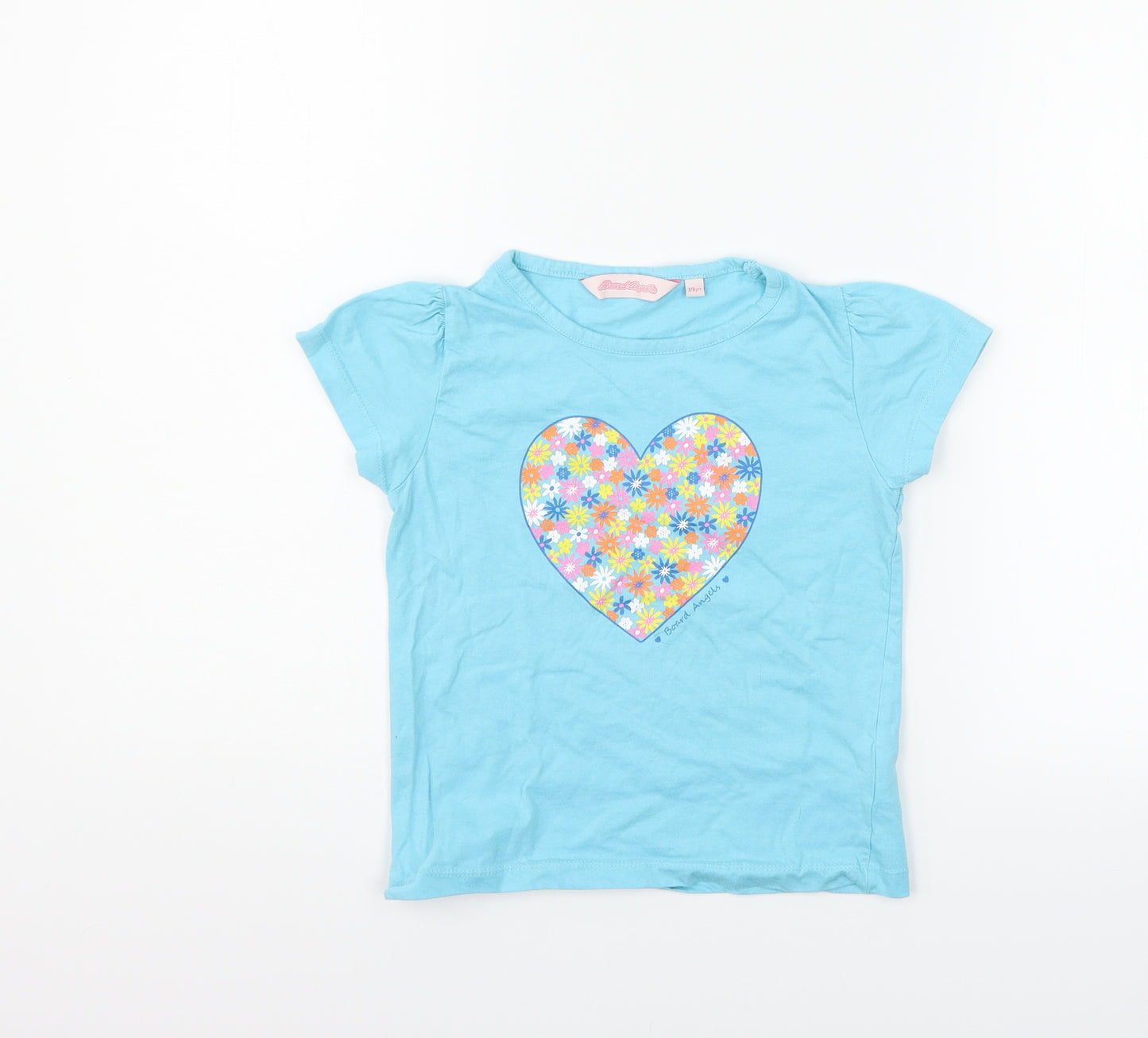 Board Angels Girls Blue   Basic T-Shirt Size 7-8 Years