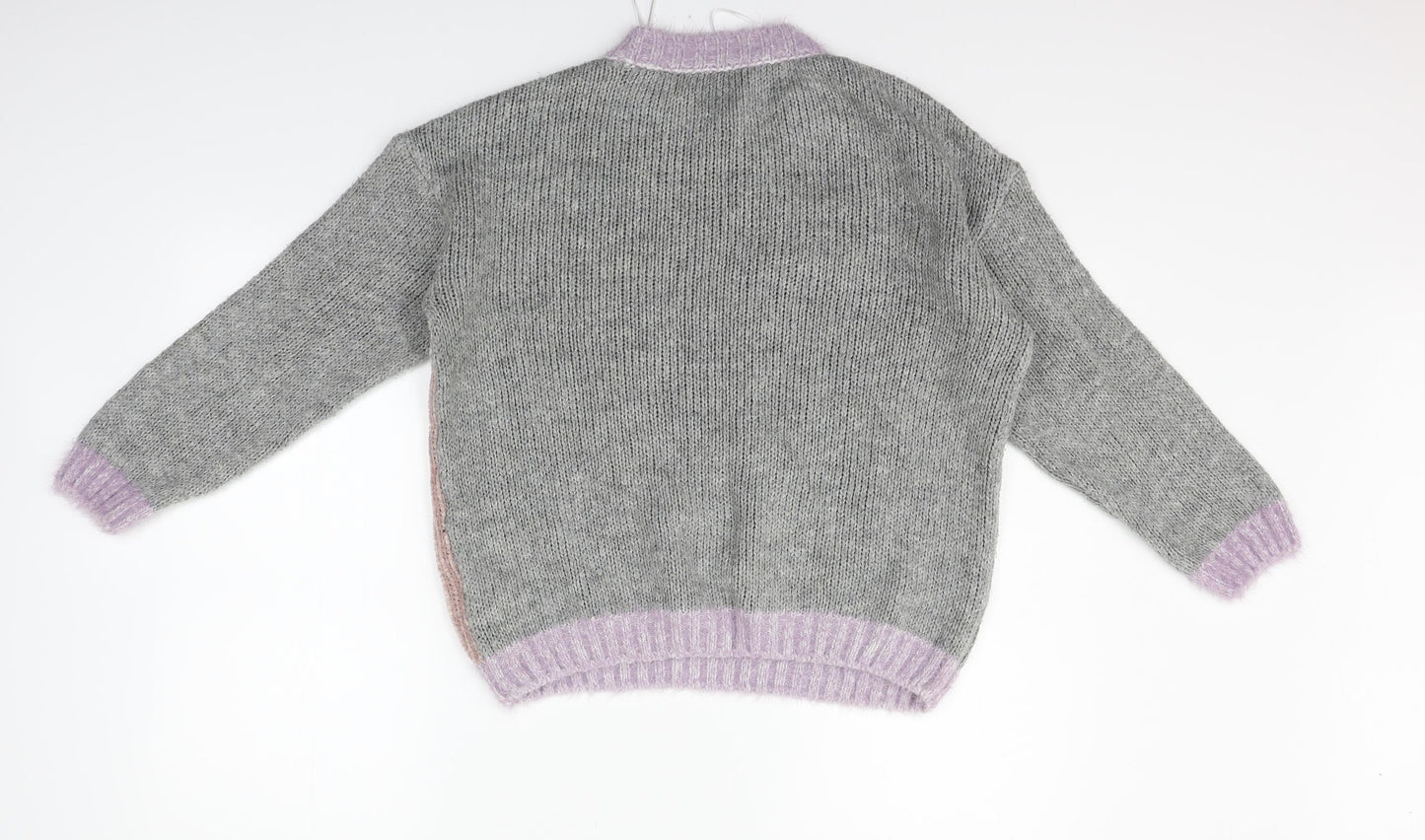 George Womens Grey Geometric  Pullover Jumper Size 10