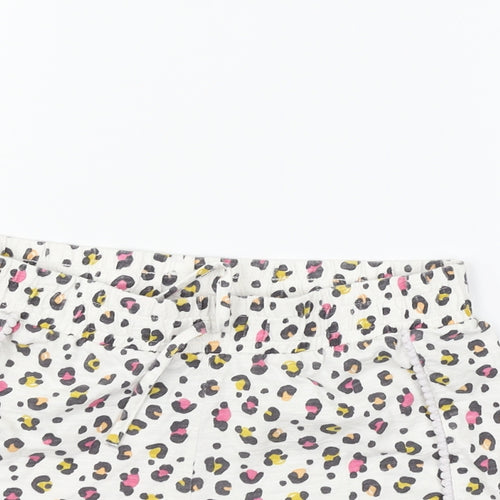 F&F Girls White Polka Dot  Sweat Shorts Size 12-13 Years