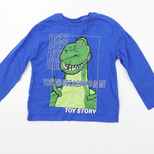 Disney  Girls Blue   Basic T-Shirt Size 3-4 Years  - toystory