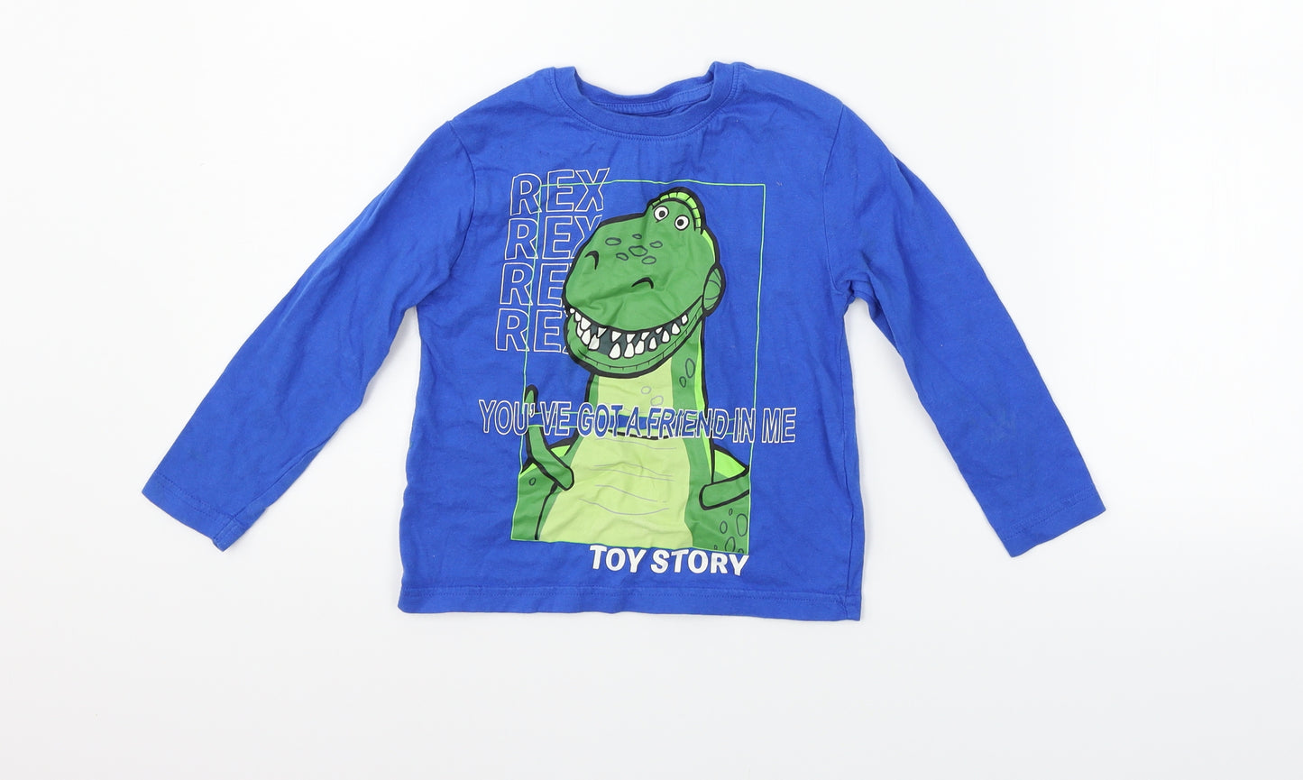 Disney  Girls Blue   Basic T-Shirt Size 3-4 Years  - toystory