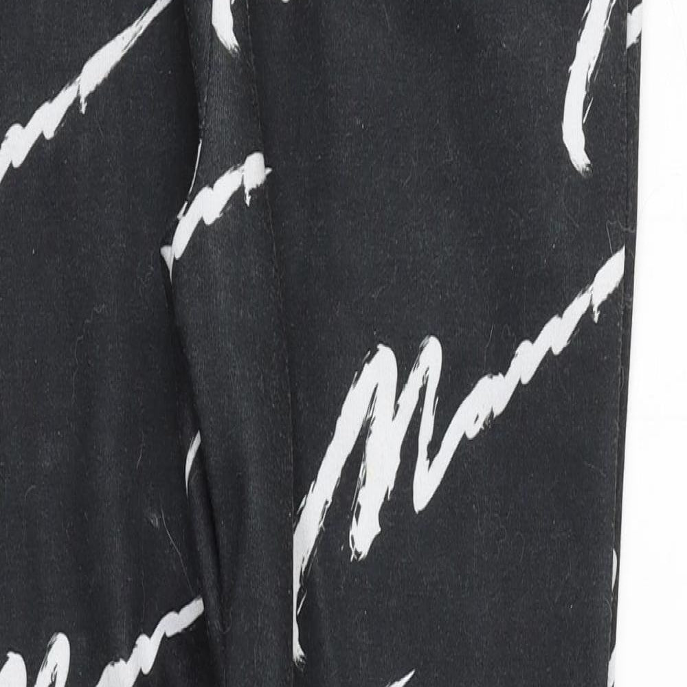 Boohoo Mens Black Geometric  Jogger Trousers Size XL L28 in