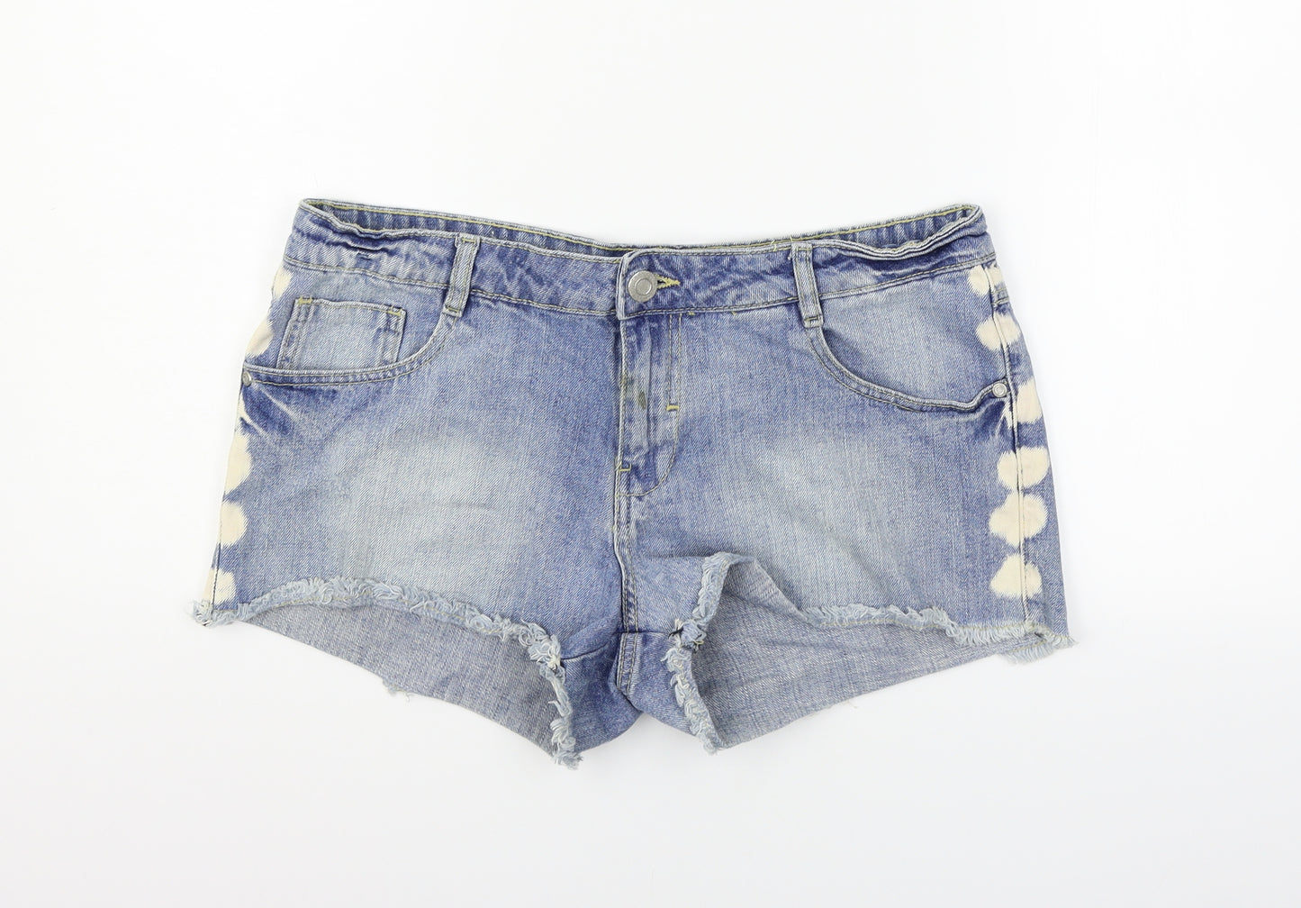 F&F Womens Blue   Hot Pants Shorts Size 14
