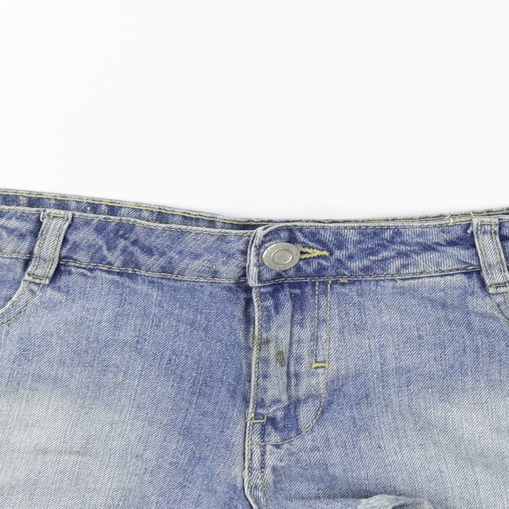 F&F Womens Blue   Hot Pants Shorts Size 14