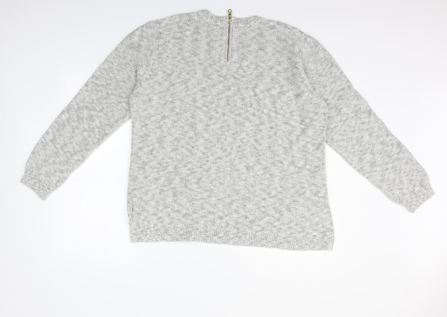 Per Una Womens Grey   Pullover Jumper Size 20