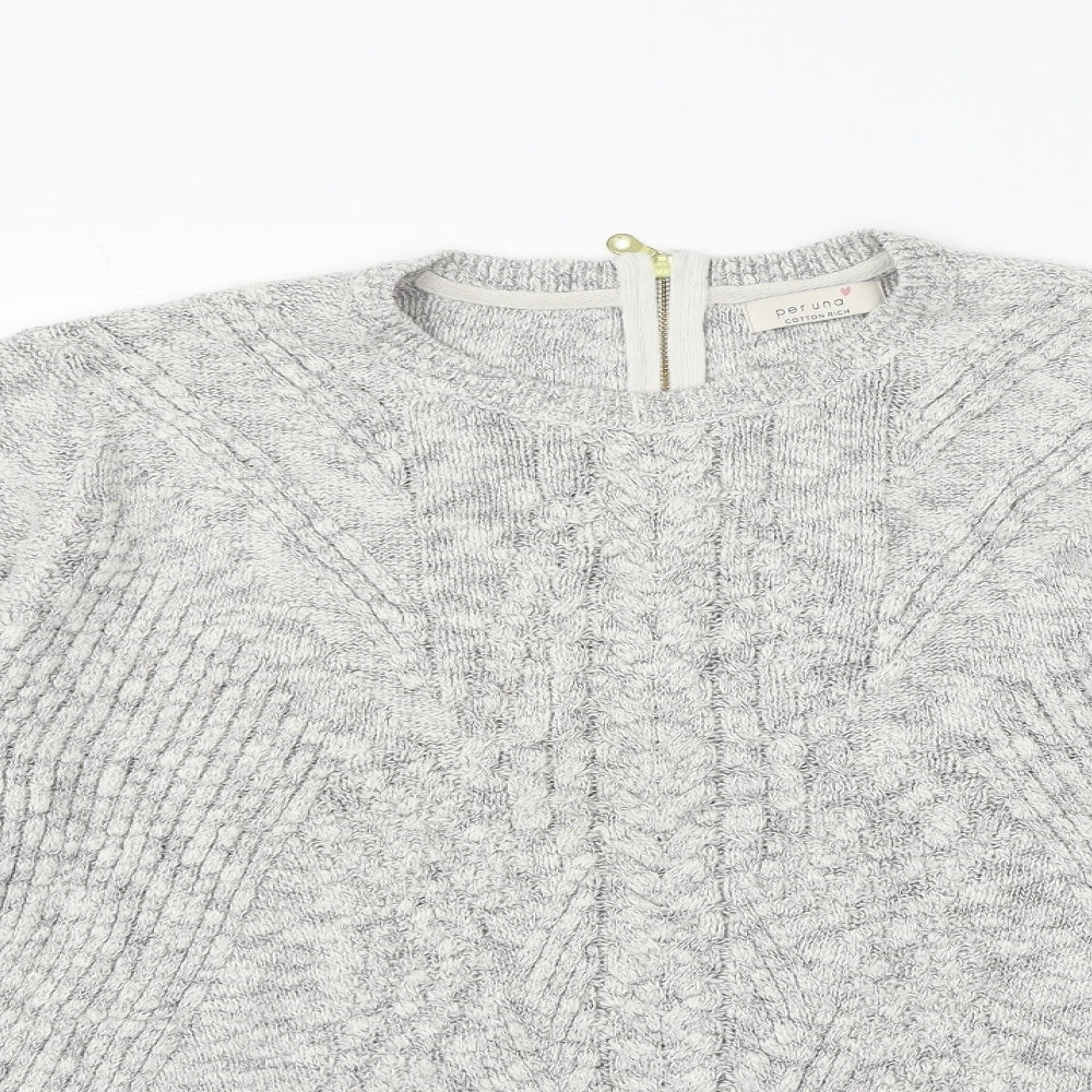 Per Una Womens Grey   Pullover Jumper Size 20