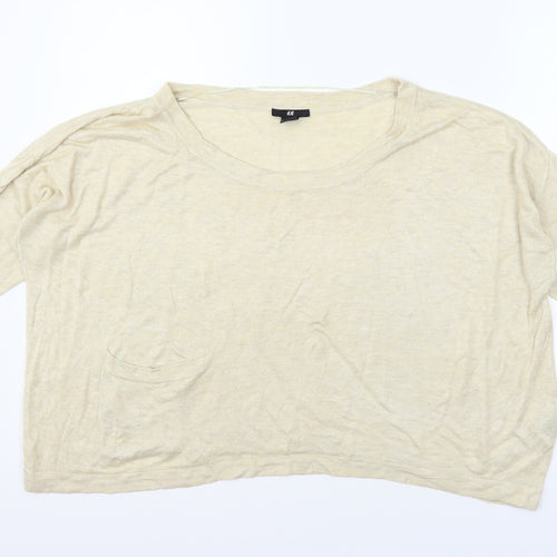 H&M Womens Beige   Pullover Jumper Size L