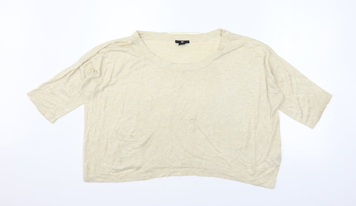 H&M Womens Beige   Pullover Jumper Size L