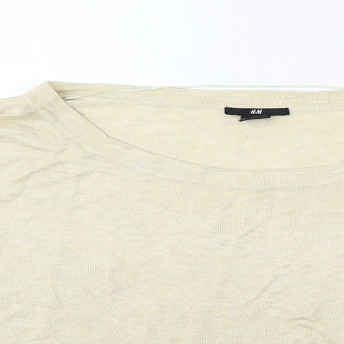 H&M Womens Beige   Pullover Jumper Size L