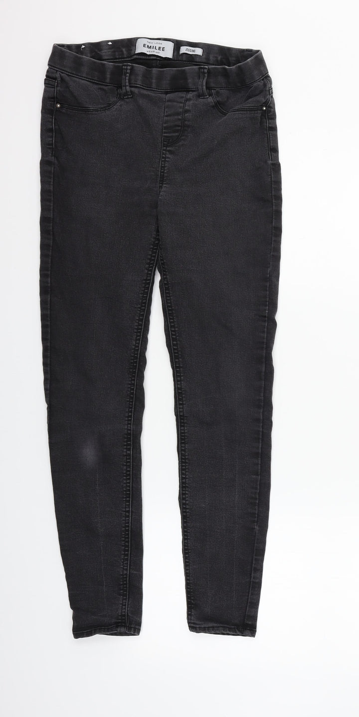 New Look Womens Grey Straight Jeans Size 10 L27 in