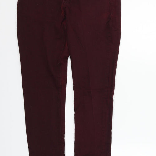 YESYES Womens Red   Skinny Jeans Size 12 L30 in