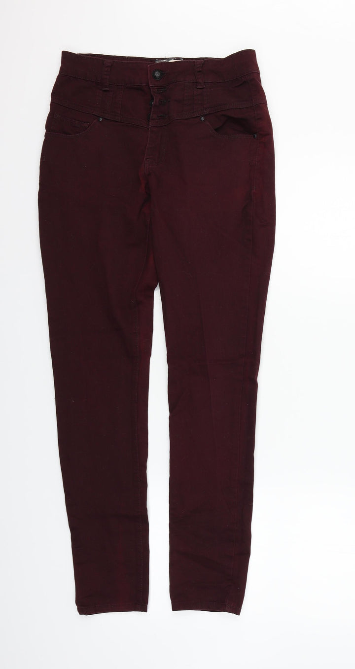YESYES Womens Red   Skinny Jeans Size 12 L30 in