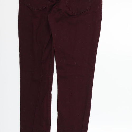 YESYES Womens Red   Skinny Jeans Size 12 L30 in