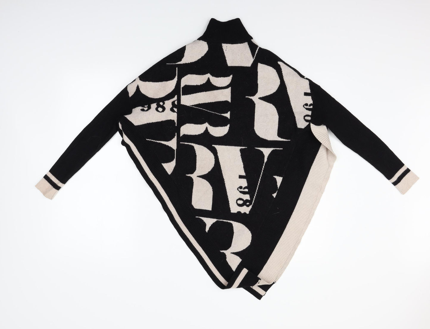 River Island Womens Black Geometric  Pullover Jumper Size XS