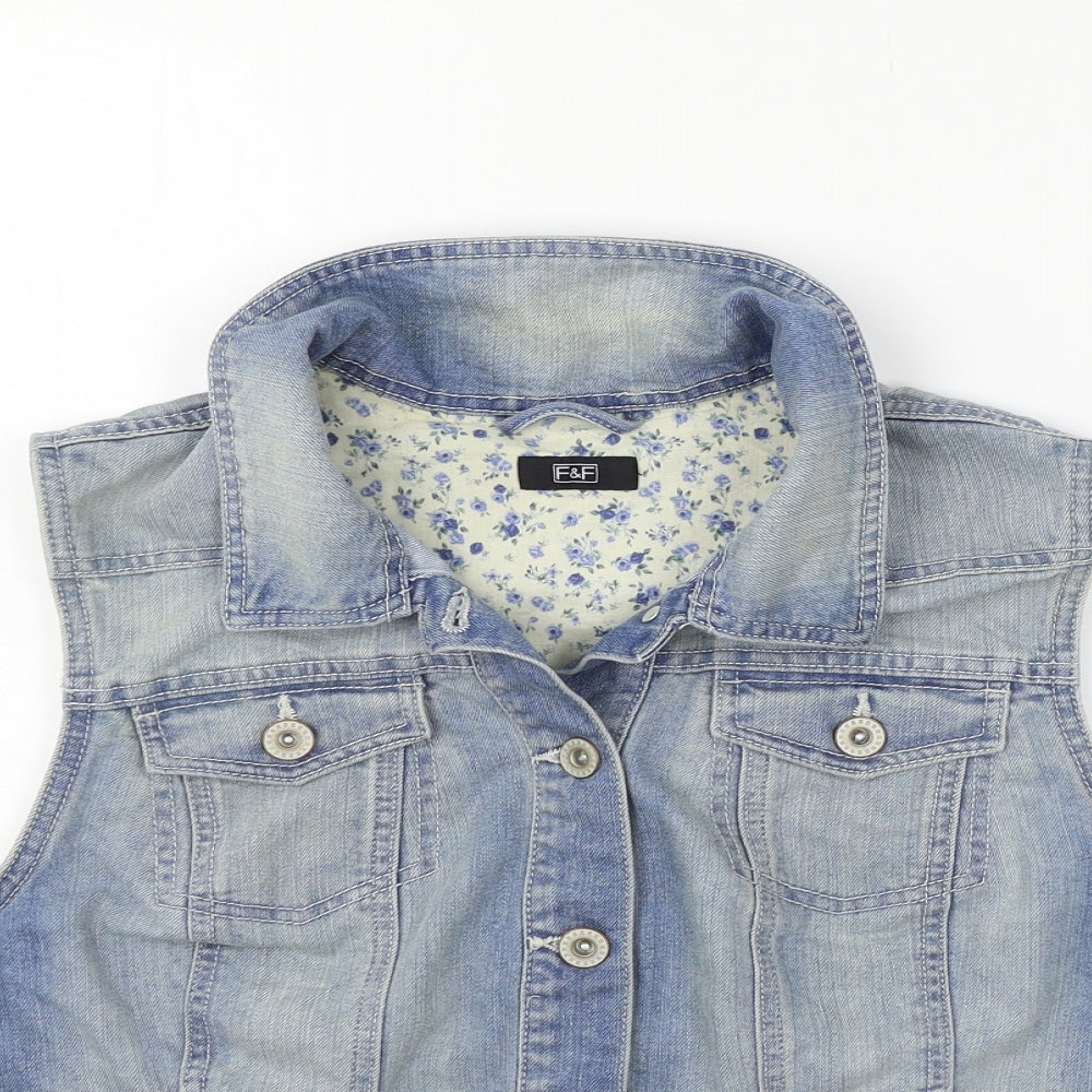 F&F Womens Blue   Gilet Jacket Size 20