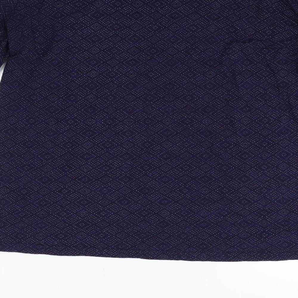 H&M Womens Blue Polka Dot  Top Pyjama Top Size M