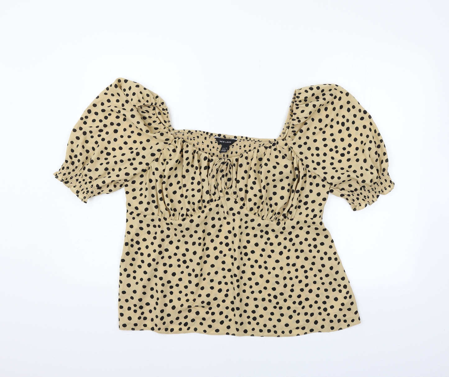 New Look Womens Beige Polka Dot  Basic Blouse Size 18