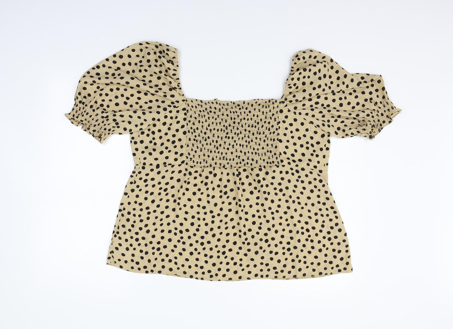 New Look Womens Beige Polka Dot  Basic Blouse Size 18