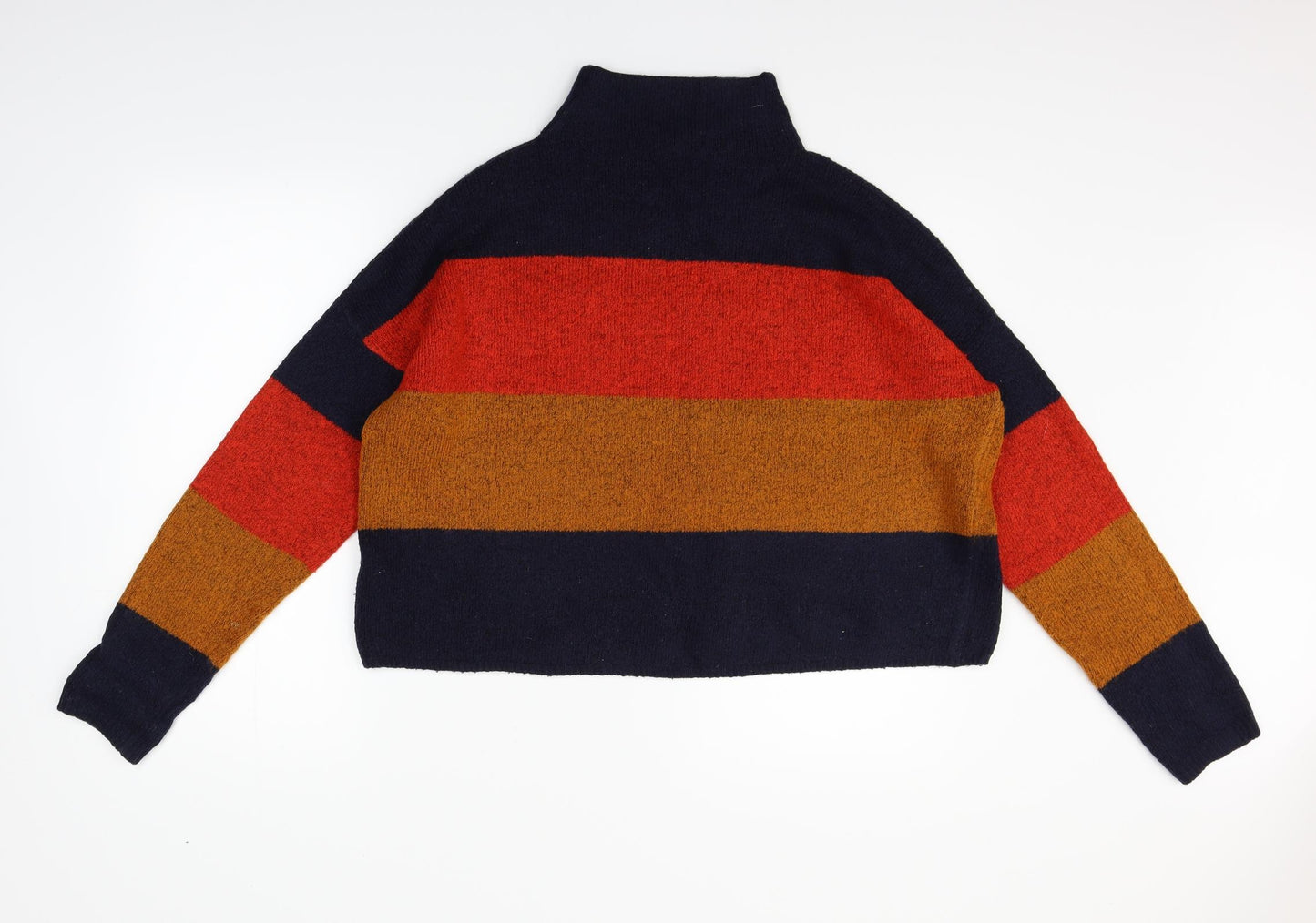 New Look Womens Blue Striped  Pullover Jumper Size L