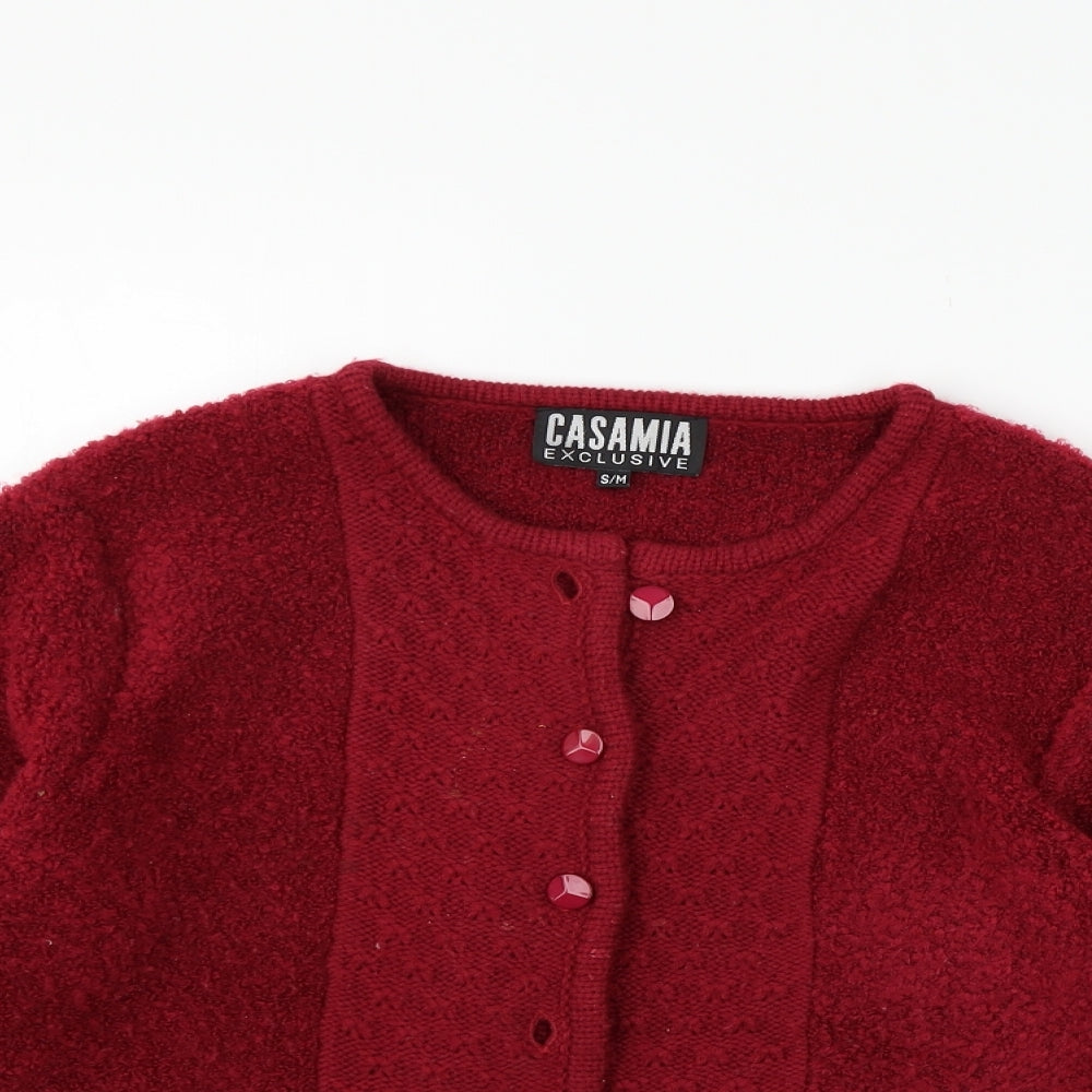 CASAMIA Womens Red   Cardigan Jumper Size M