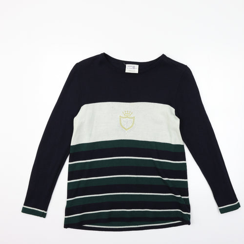 Camilla Womens Blue Striped  Pullover Jumper Size 14