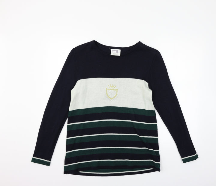 Camilla Womens Blue Striped  Pullover Jumper Size 14
