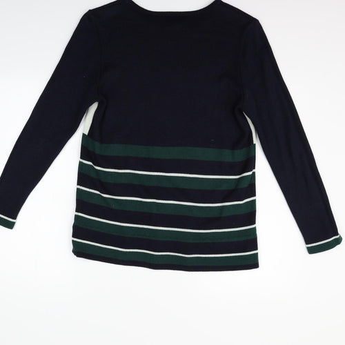 Camilla Womens Blue Striped  Pullover Jumper Size 14
