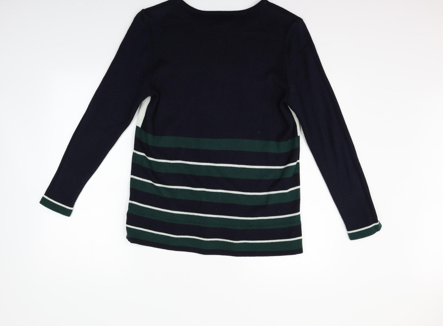 Camilla Womens Blue Striped  Pullover Jumper Size 14