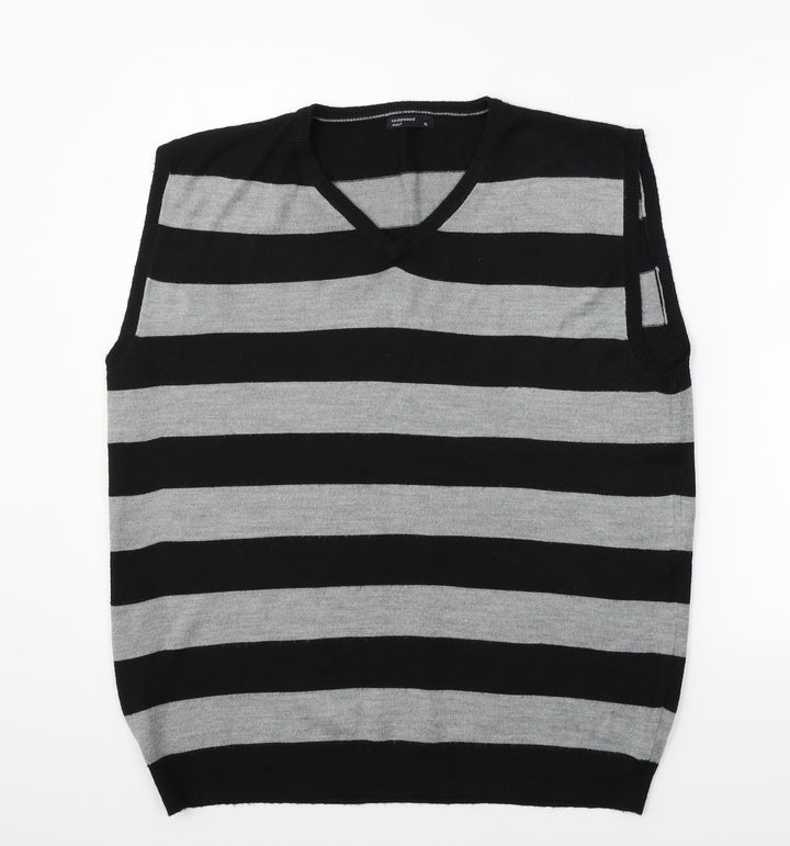 Cedar Wood State Womens Grey Striped  Pullover Jumper Size XL
