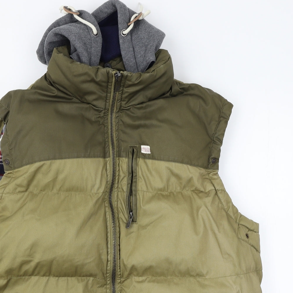 TU Mens Green   Gilet Coat Size XL