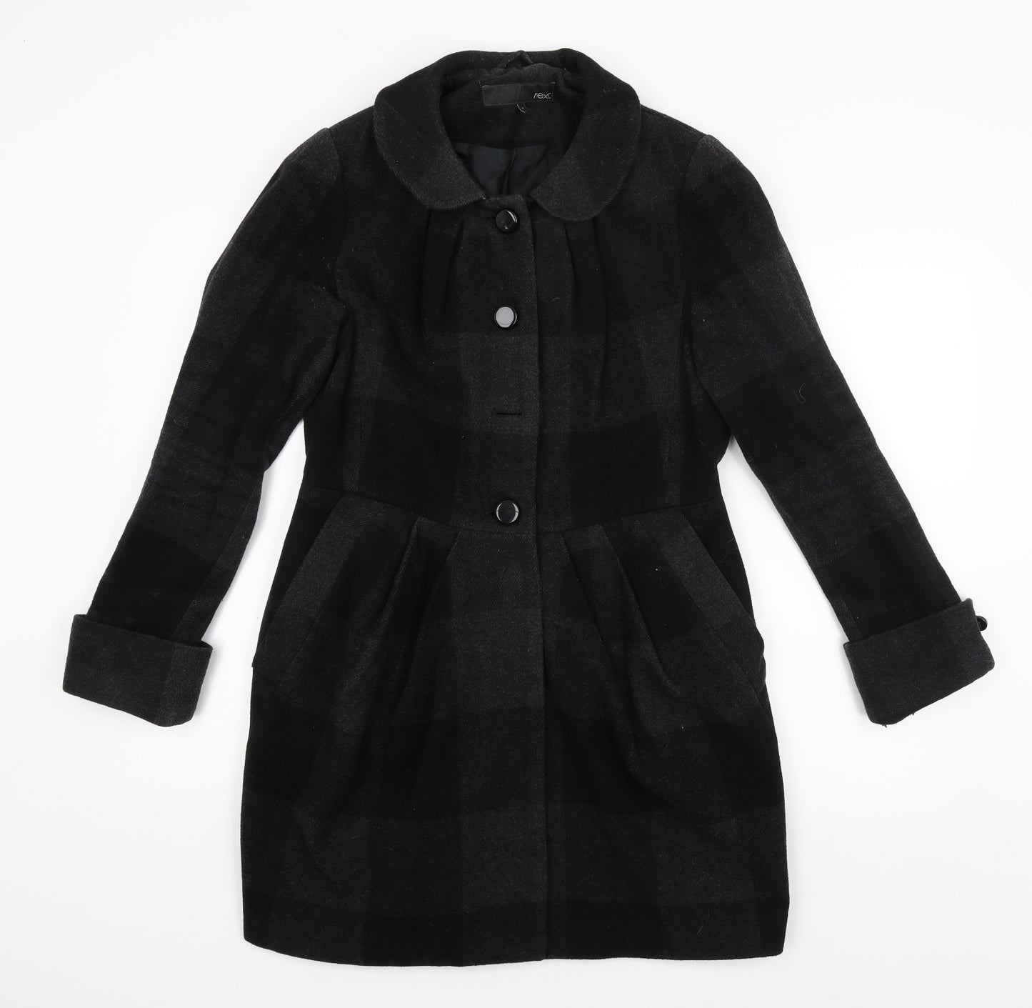 NEXT Womens Black   Overcoat Coat Size 14