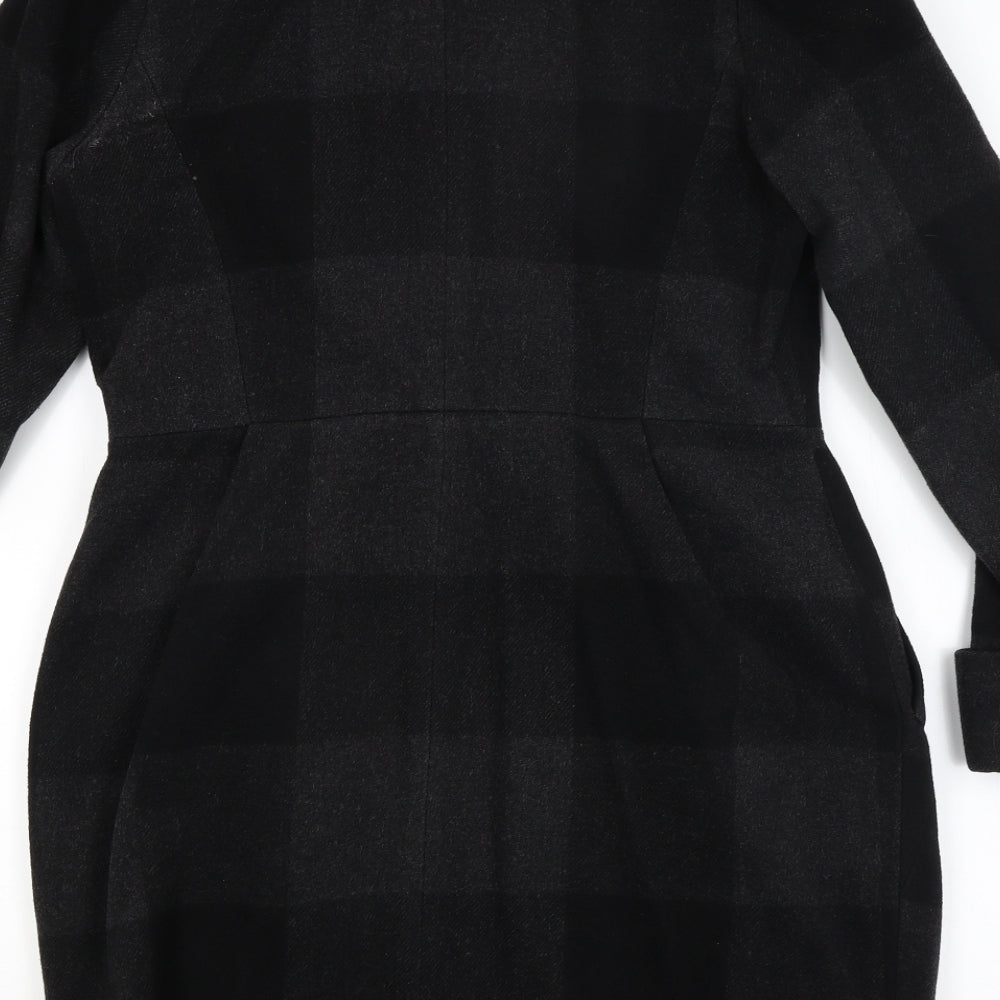 NEXT Womens Black   Overcoat Coat Size 14