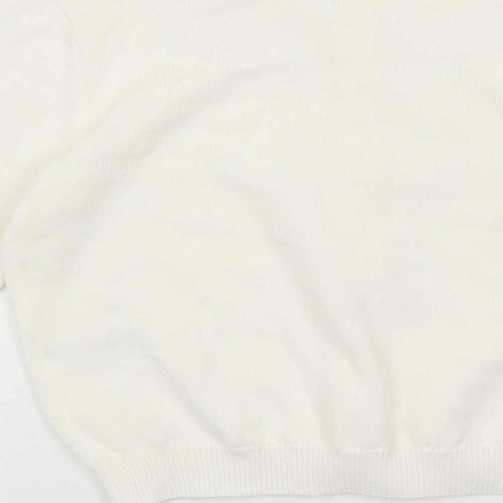 Matalan Girls White   Cardigan Jumper Size 6 Years