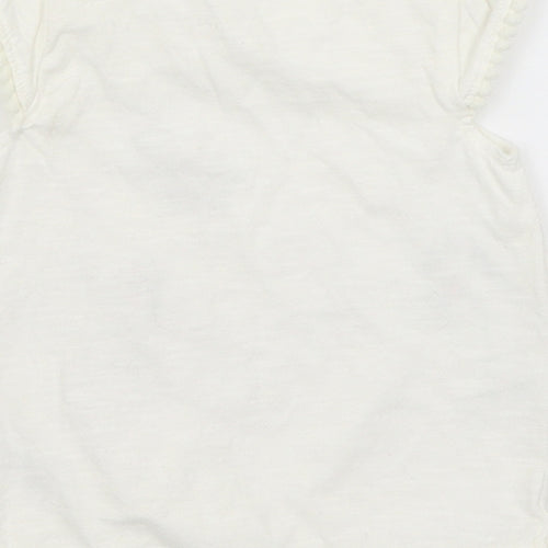 Nutmeg Baby White   Basic T-Shirt Size 3-6 Months  - Zebras