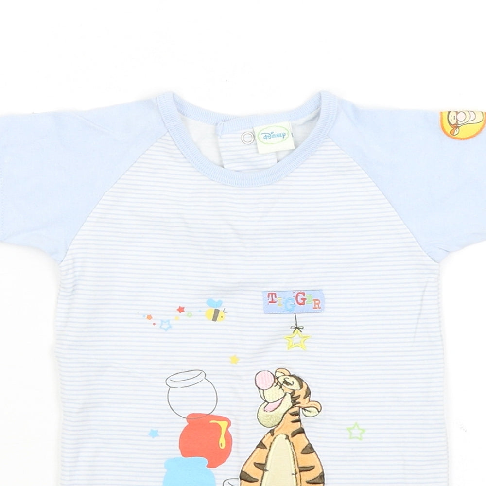 Disney Baby Blue Striped  Romper One-Piece Size 3-6 Months  - Tigger