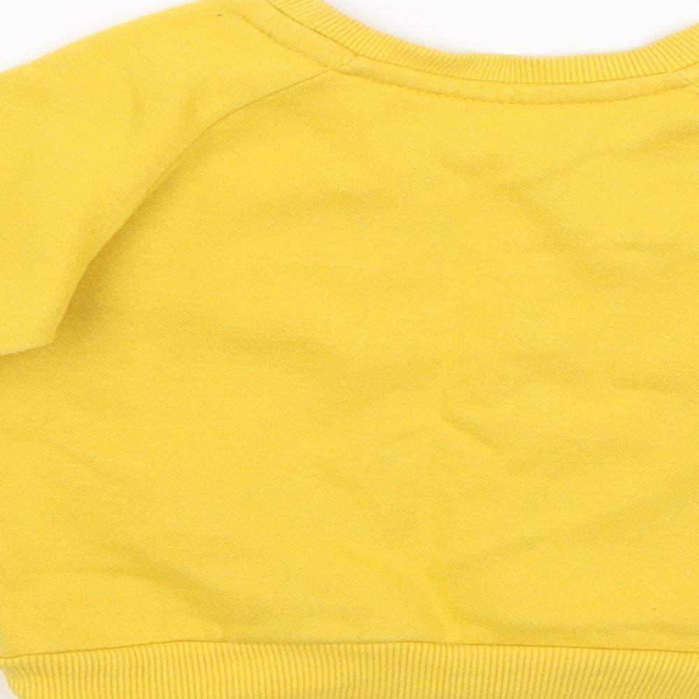 Primark Baby Yellow   Pullover Jumper Size 9-12 Months  - Girl Power