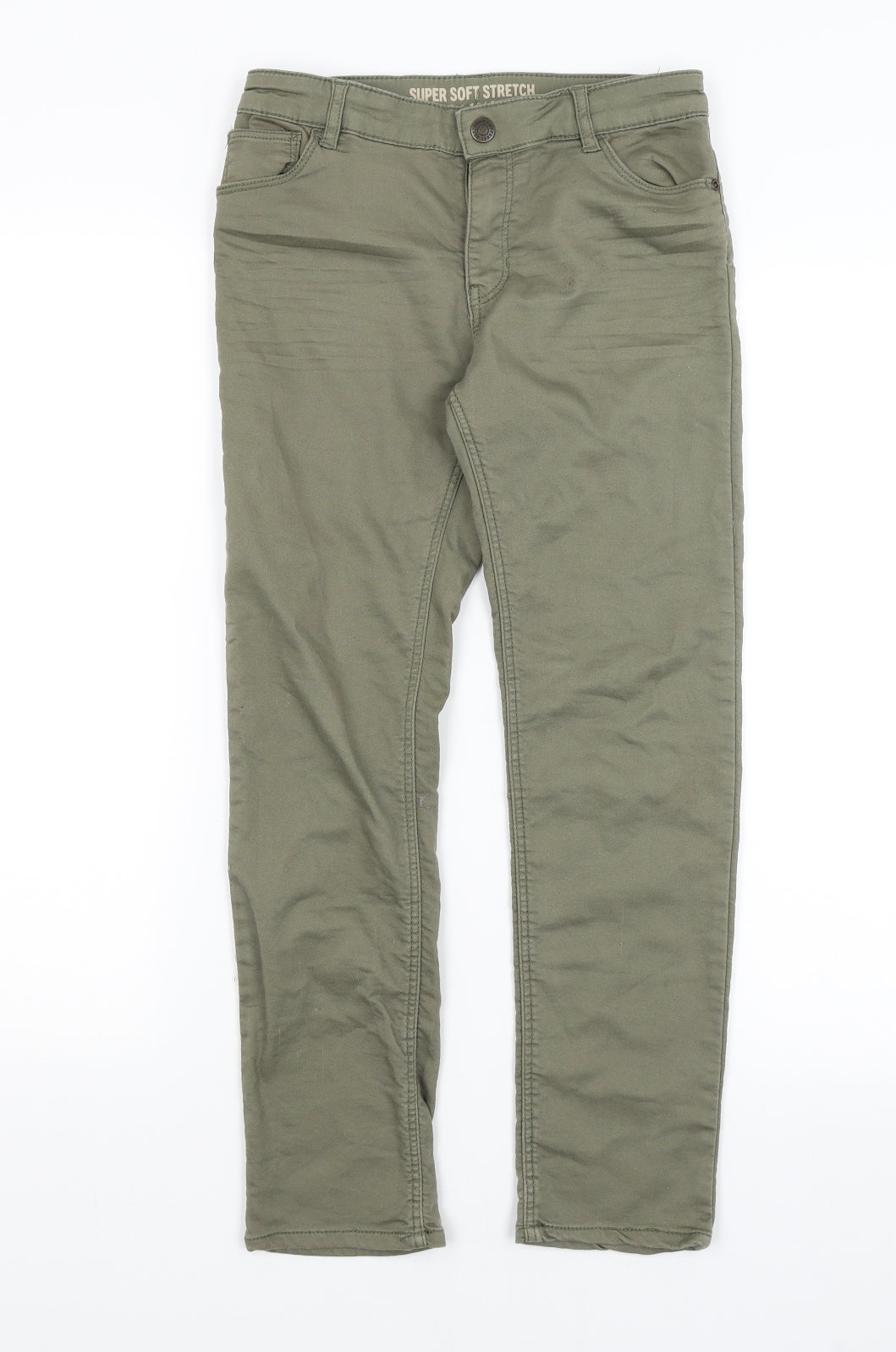 H&M Boys Green   Chino Trousers Size 9-10 Years