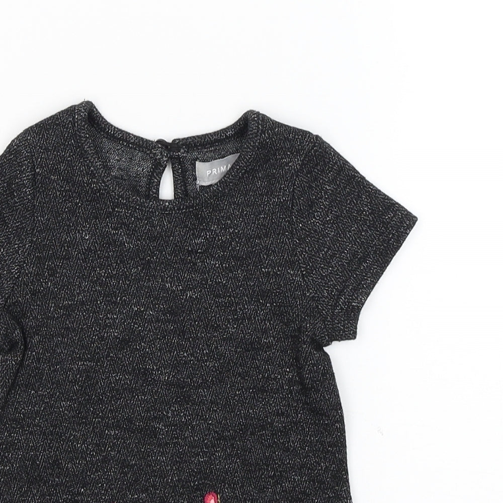 Primark Baby Black   Tunic T-Shirt Size 6-9 Months