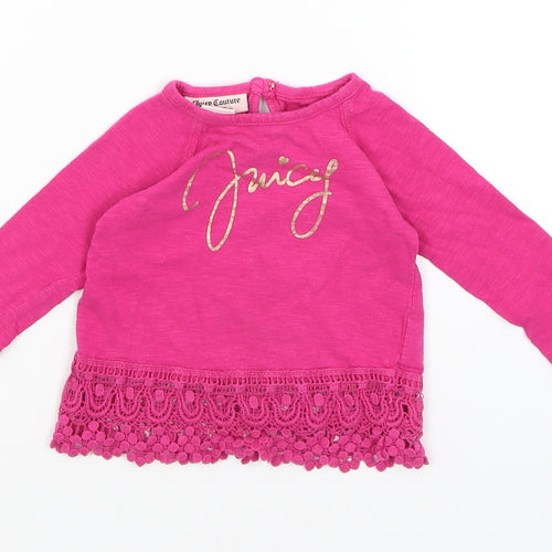 Juicy Couture Baby Pink   Basic T-Shirt Size 6-9 Months