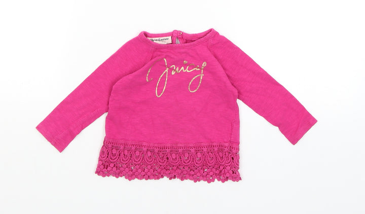 Juicy Couture Baby Pink   Basic T-Shirt Size 6-9 Months