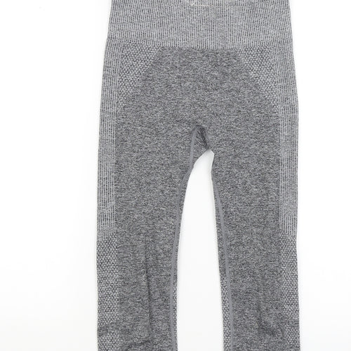 Workout Womens Grey   Cropped Leggings Size 8