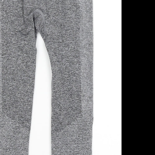 Workout Womens Grey   Cropped Leggings Size 8